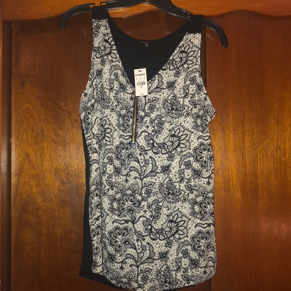 Express Patterned Welt Pocket Tank